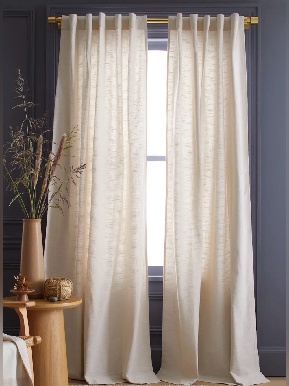 NWOT Quince Cotton Slub Curtain - Single Panel, 48 X 96 (Natural)